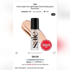 New Saie Warm Glow Illuminator Shade Warm Glow